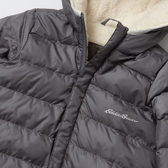 Eddie Bauer infant down snowsuit 3 months gray smoke - Picture 6 of 6